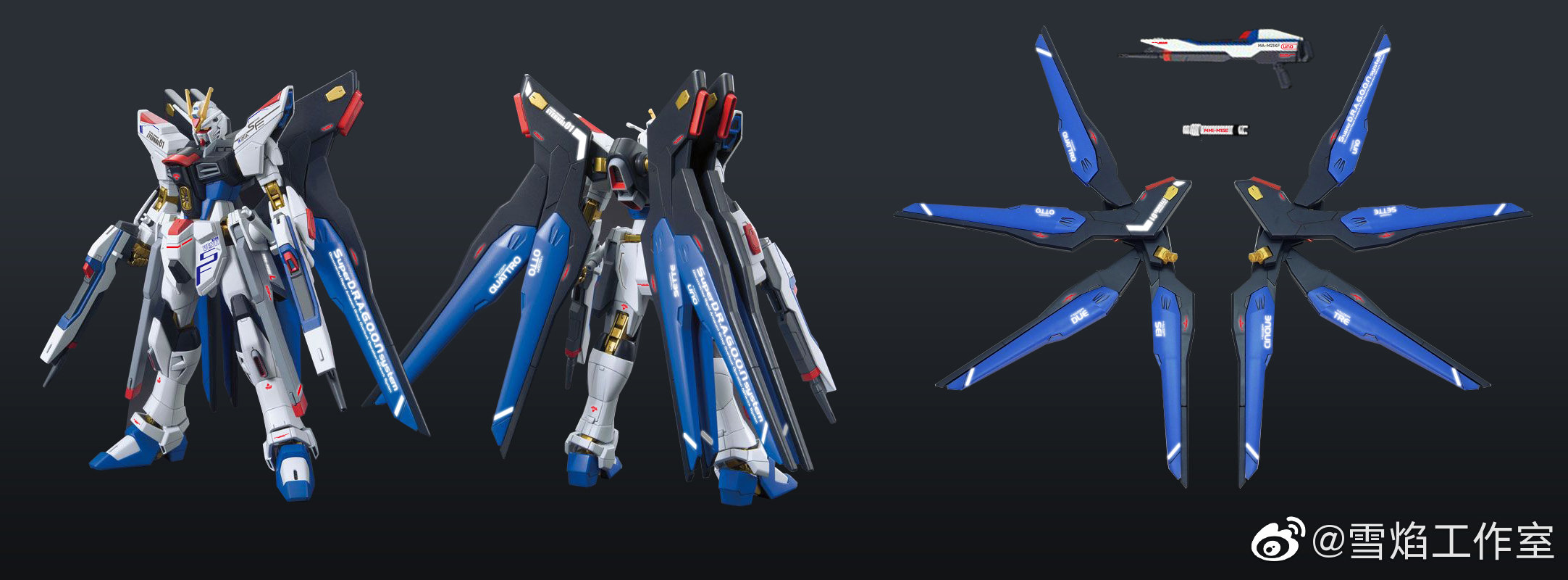 HGCE 1/144 ストライクフリーダムガンダム デスティニーガンダム 水