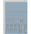 Evolution(EVO) RB01 蛍光水転写式デカール 蛍光オレンジ/灰色字  ブラックライト発光