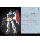 HG 1/144 RX-78-02 ガンダム THE ORIGIN 蛍光水転写式デカール 蛍光赤/白 ブラックライト発光