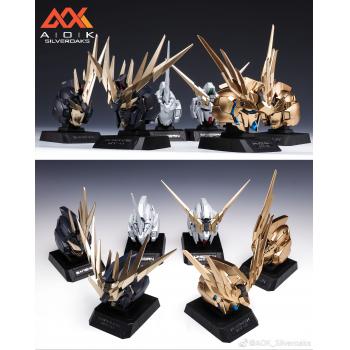 [予約]1/35 RX-0 ユニコーンガンダム1号機 2号機 3号機 バンシィ フェネクス ユニコーンモード/デストロイモード ヘッド6点セット LED発光ユニット付 ガレージキット